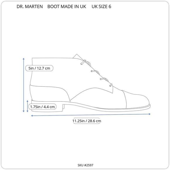 Dr Doc Martens 8550 Boots 5 Eye 1 Hook VINTAGE VTG. MADE IN ENGLAND UK SZ. 6 - Picture 5 of 15